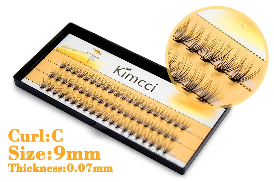 Kimcci Professional 0.07C 20D индивидуальное наращивание ресниц макияж прививка клезера ресницы натуральные Мягкие Накладные ресницы реснички