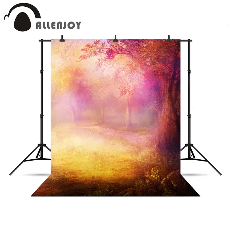 Allenjoy фотографический фон Золотой лес страны чудес осенний для фотосъемки