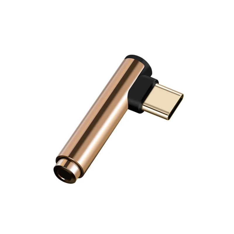 TYPE-C аудио наушники адаптер для Xiaomi mi 8 USB-C до 3,5 мм наушники mi cro конвертер для huawei P20 mate 10 Pro AUX Jack кабель - Цвет: gold