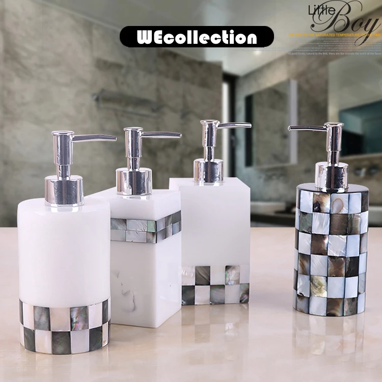 Дизайн раковины Ванная комната смолы руки жидкое мыло насос диспенсер