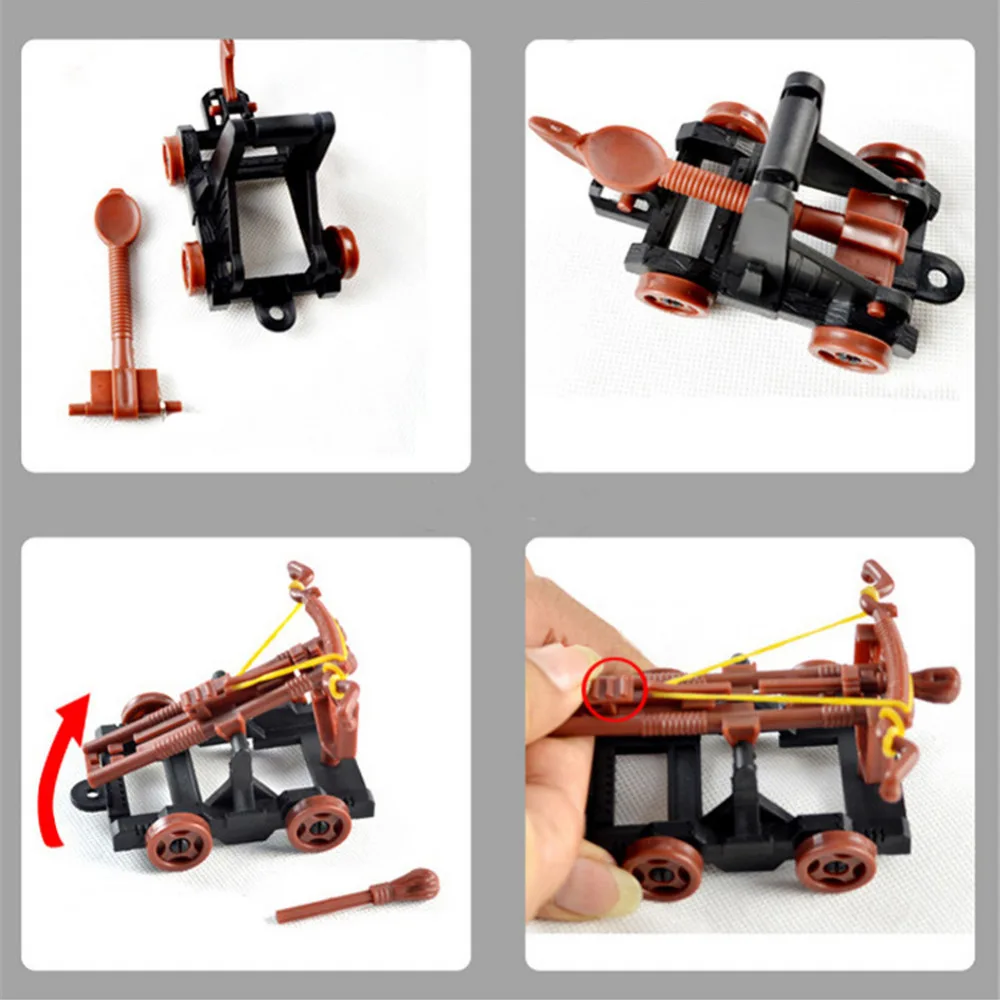 

12 Ancient Toy Soldiers & 3 Toy Chariot Catapult Ballista Weapons Set