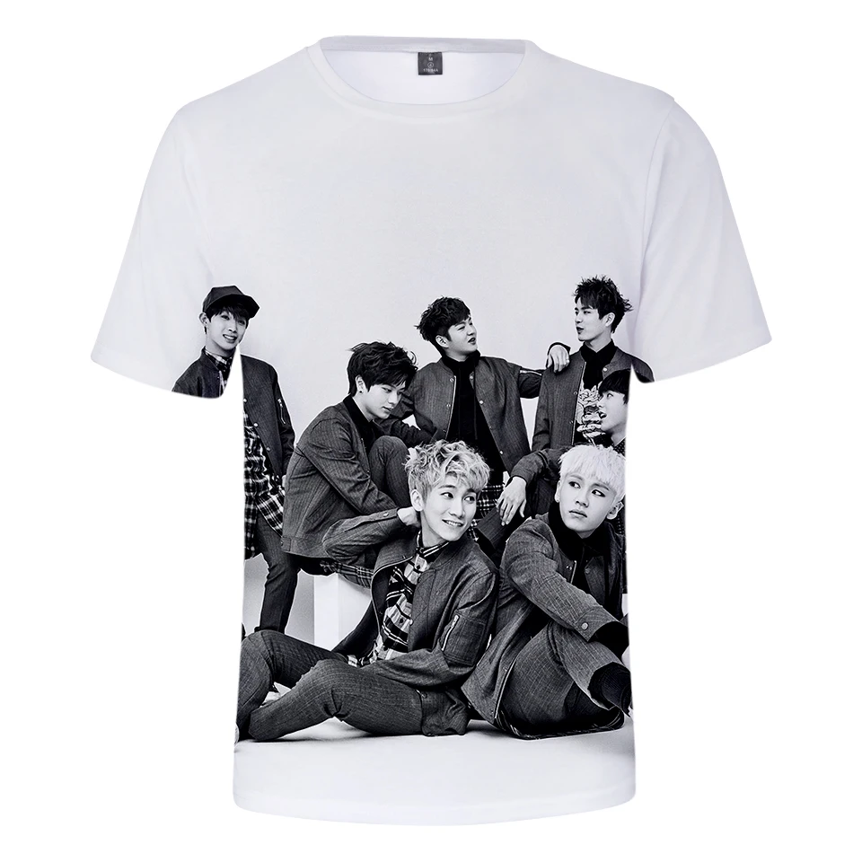 

Aikooki New BTOB 3D T shirts Men/women Summer Fashion Casual Short Sleeve O-Neck Hip Hop T-Shirt 3D Print BTOB Men's T shirt