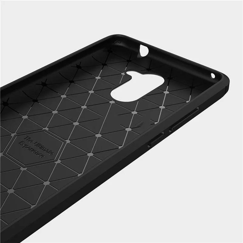Текстурированный силиконовый чехол из углеродного волокна для Huawei Enjoy 7 Plus