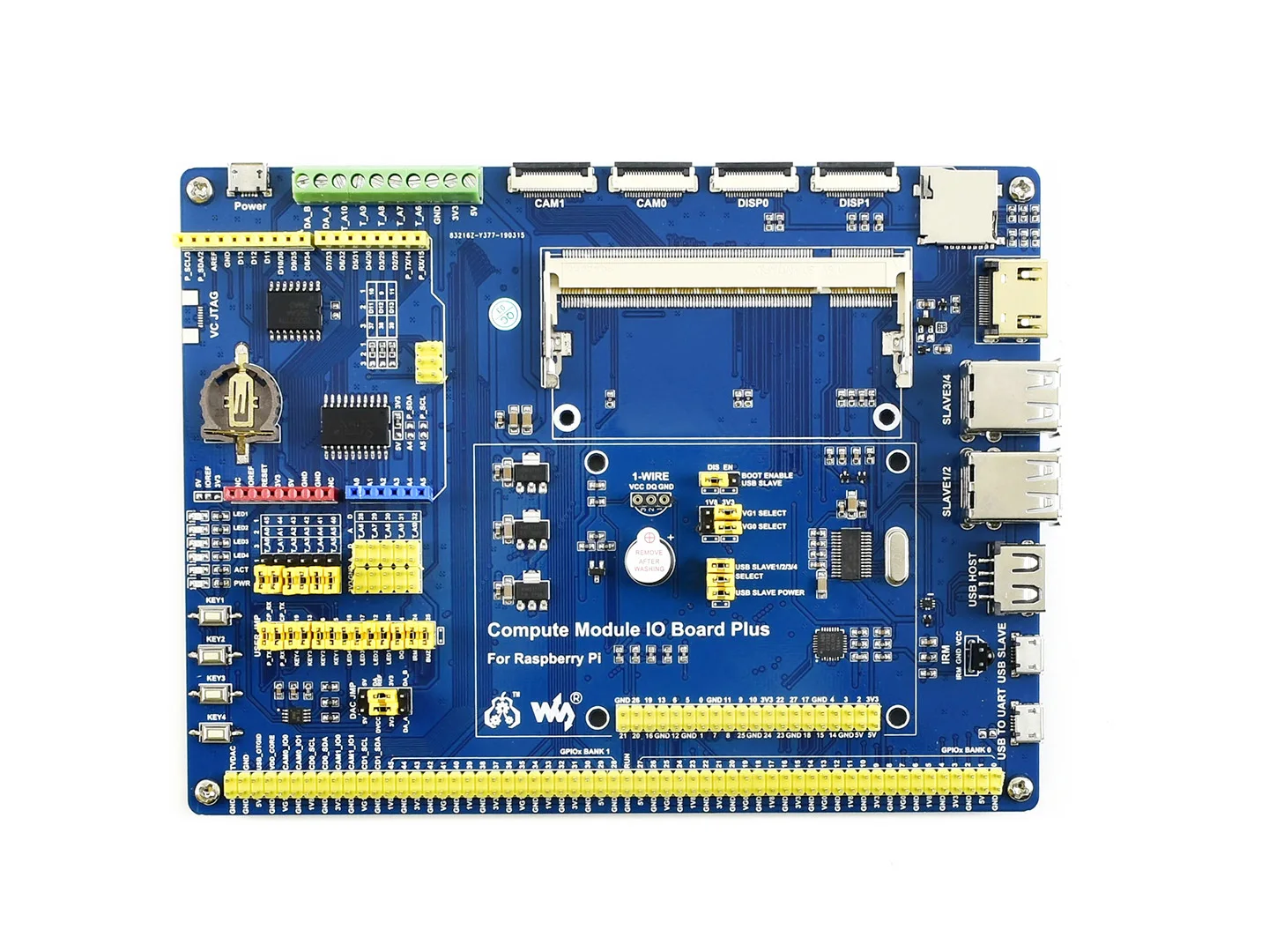 Компьютерный модуль Raspberry Pi 3 +/32 ГБ тип A плата ввода-вывода см3 + DS18B20 ИК-пульт
