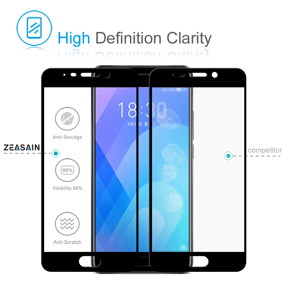 2 шт./упаковка закаленное стекло для Meizu M6 Note Meilan 6 Note6|Защитные стёкла и плёнки