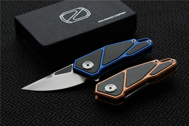Складной нож MIKER Co. ZKC A01A Flipper CF + алюминиевая ручка (2 5 дюйма 204P сатин) уличный