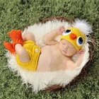 Костюм для новорожденных с изображением лисы, ручной работы, вязаный крючком, для детей 0-6 месяцев, 1 комплект, Аксессуары для фотографии, одежда с принтом стрельбы