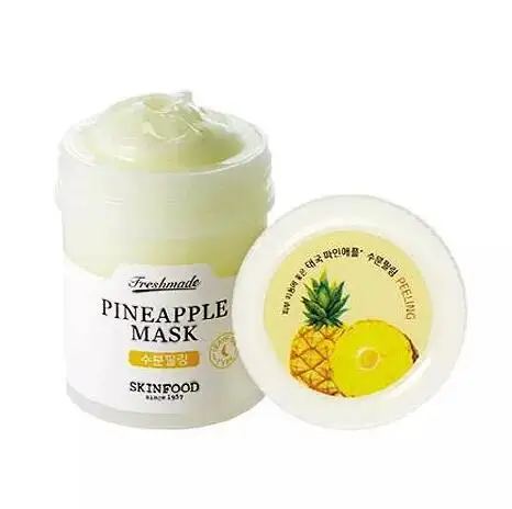 SKINFOOD Skin Food маска freshmade 90 мл корейский свежие фрукты маска для лица уход увлажняющий отбеливающий крем для лица успокаивающая маска для лица - Цвет: Pineapple Mask Peeli