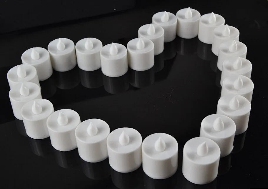 100 шт./лот Светодиодная свеча беспламенная батарейка Чайные свечи романтика