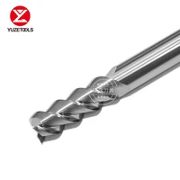 yuzetools 3 flute cutting hrc55 aluminium copper processing cnc router tungsten solid carbide milling cutter end mill