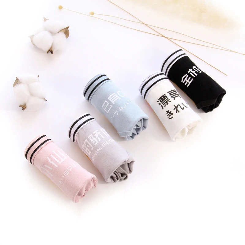 3 шт./компл. женские трусики хлопковые трусы мягкие удобные милое нижнее белье для