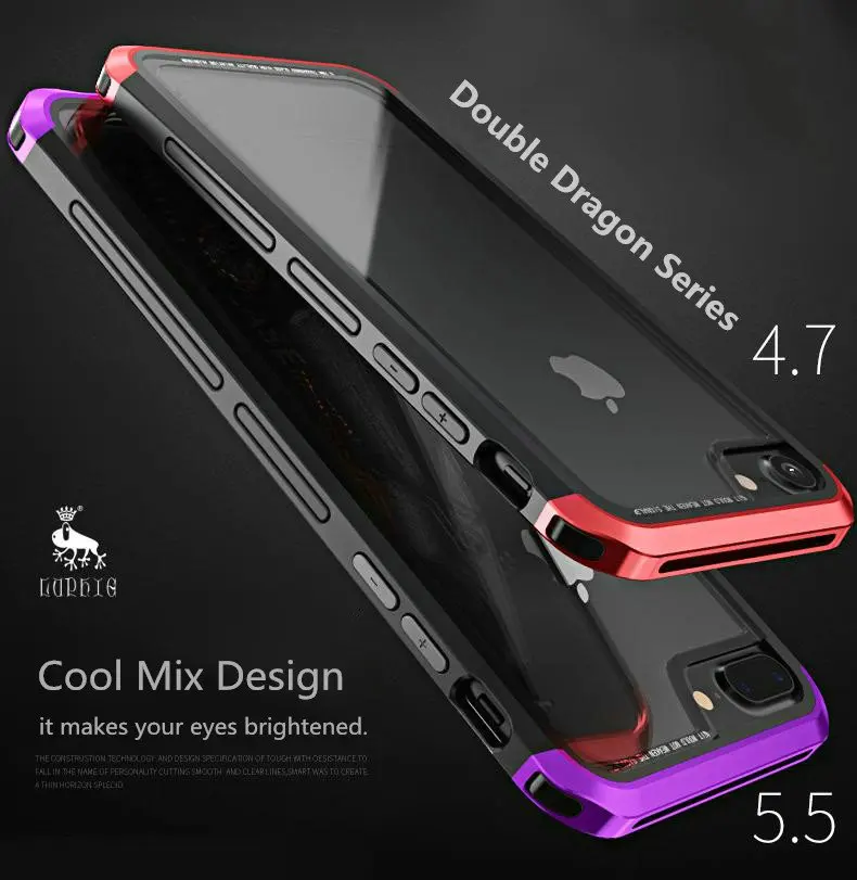 Чехол для iphone X XR XS Max металлический бампер Роскошный Алюминиевый 7 8 Plus 6 6s plus