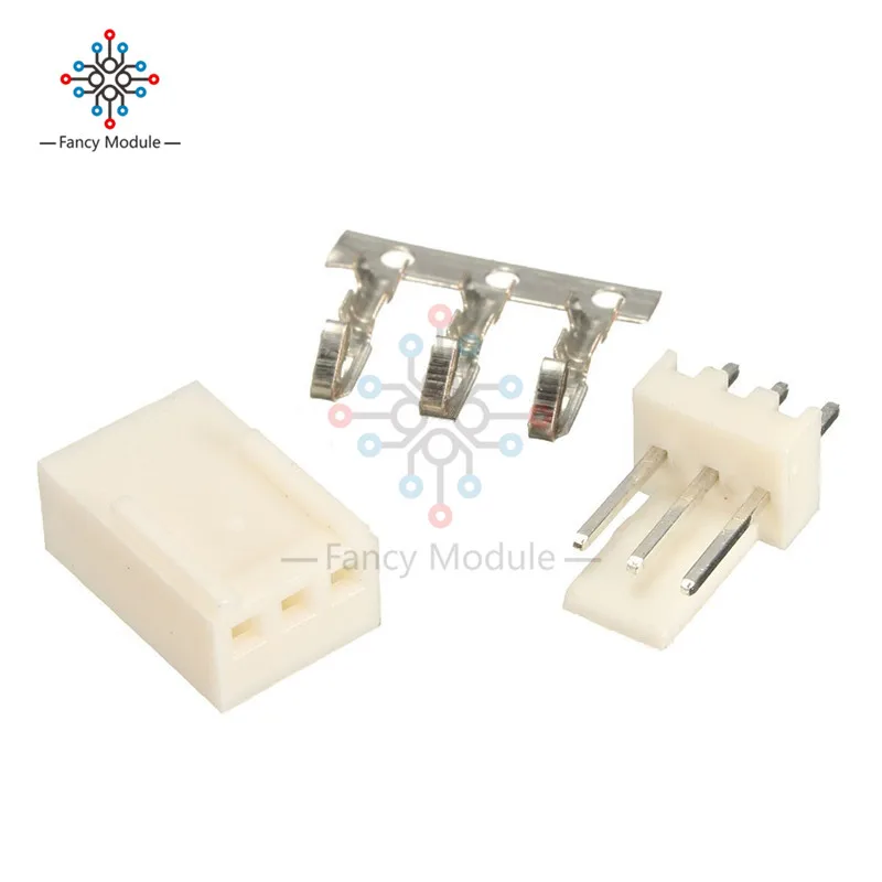 

50 комплектов KF2510 комплекты 3P 2,54 мм Шаг клеммы корпус штырьковый разъем адаптер штыревой разъем набор в ассортименте клемм