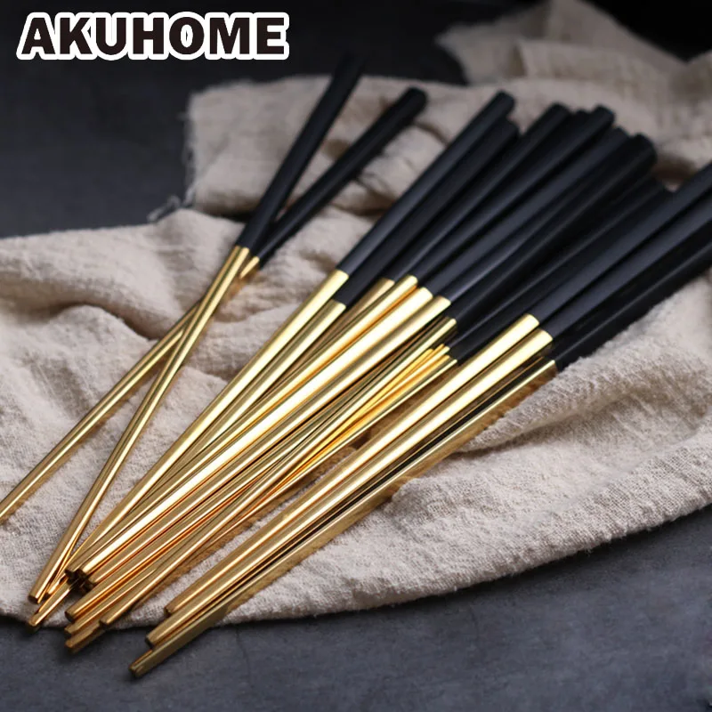 1 пара палочек из нержавеющей стали корейские Нескользящие многоразовые