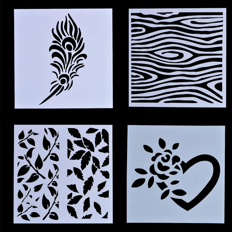 

Plastic Layering Stencils Template DIY Paper Card Scrapbooking Photo Album Diary Hand Craft