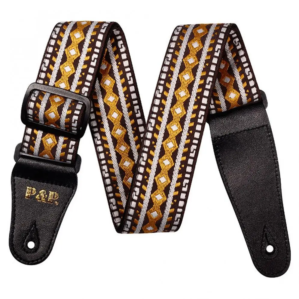 5 цветов на выбор цветочные полосы винтажный ремень для гитары с тканевой