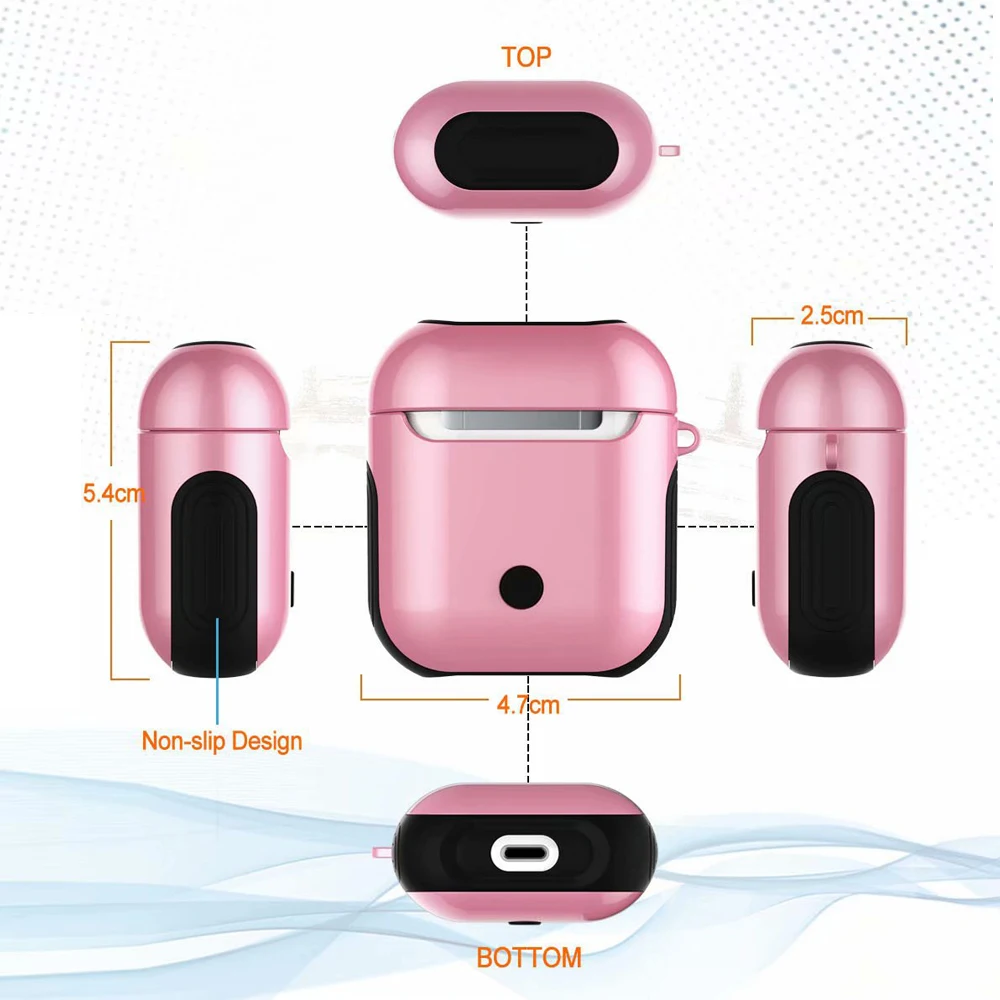 Ascromy True Wireless Earphone Case Charging Box For Apple Airpods Skin Air pods Bluetooth Headphone Pouch Protector Accessories |