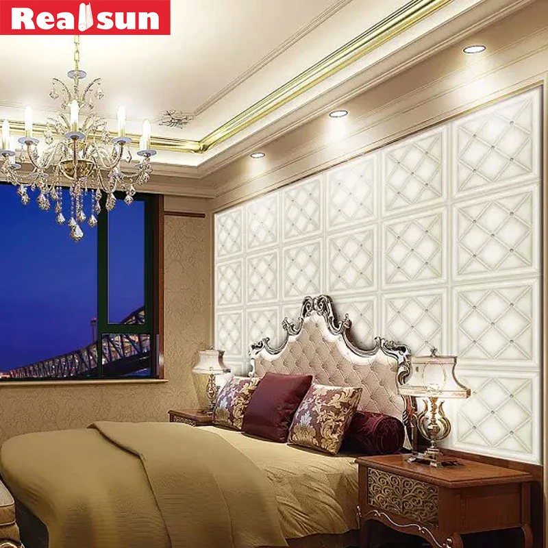 

New Arrival 3D PU Leather Wall Panel for Bedroom Europe 3D Leather Wall Panel for Decorative Office For 6 Pcs