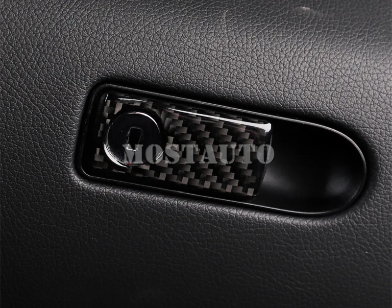 

For Benz GLC X205 X253 Carbon Fiber Glove Box Switch Button Trim Cover 2015-2021 1pcs Car Accessories Interior Car Decor