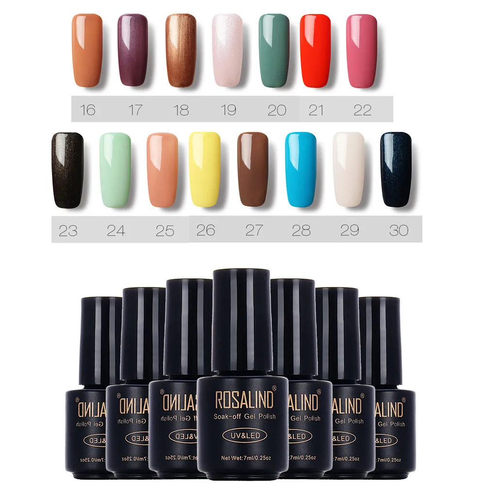 ROSALIND Matte Soak Off Nail polish fashion UV LED Gel Nails Polish Lasting Art vernis ongle 2019 new arrival dropshipping | Красота и