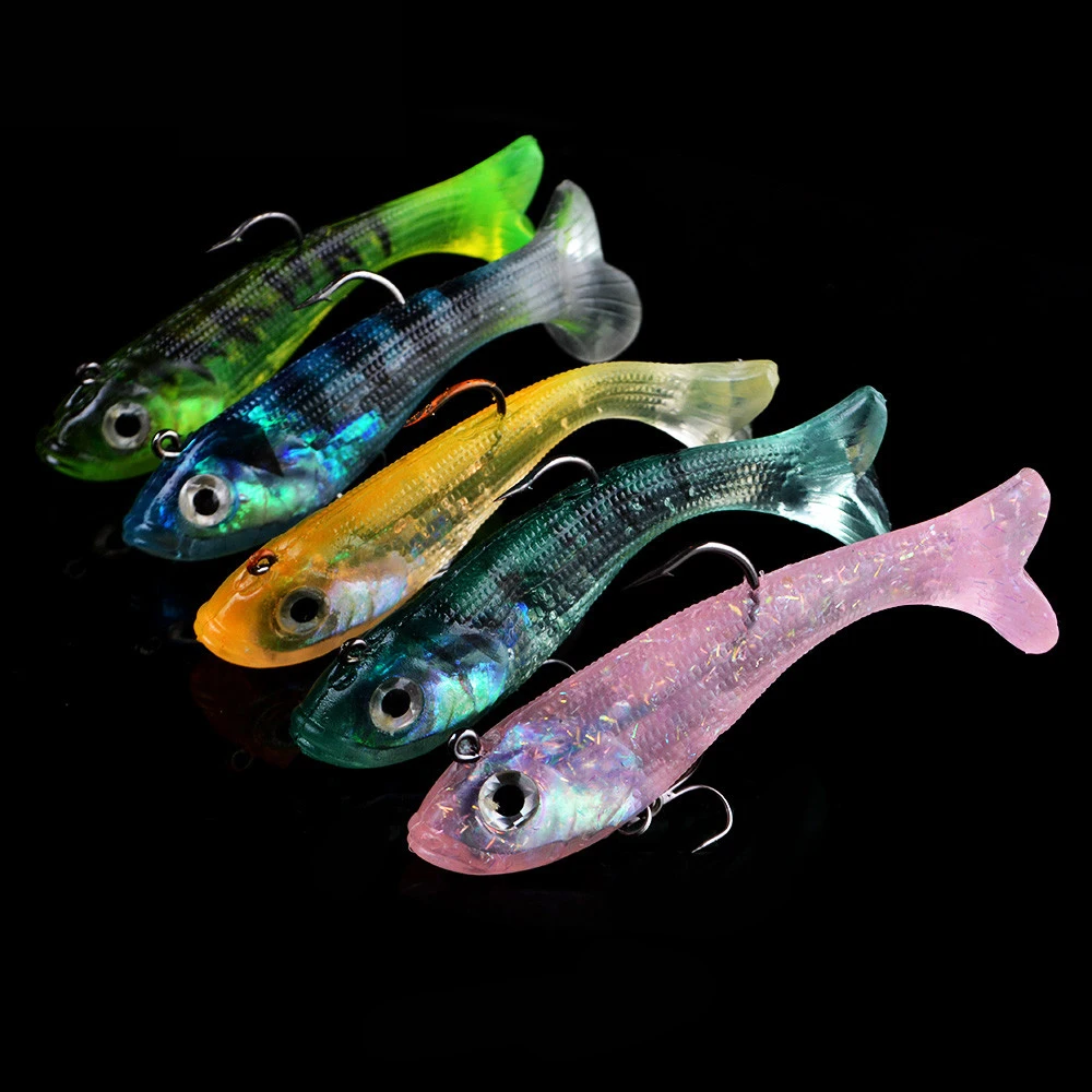FTKFishing Мягкая приманка 1 шт. 80/100/120 мм 10 другим цвет приманки джиг для рыбалки с