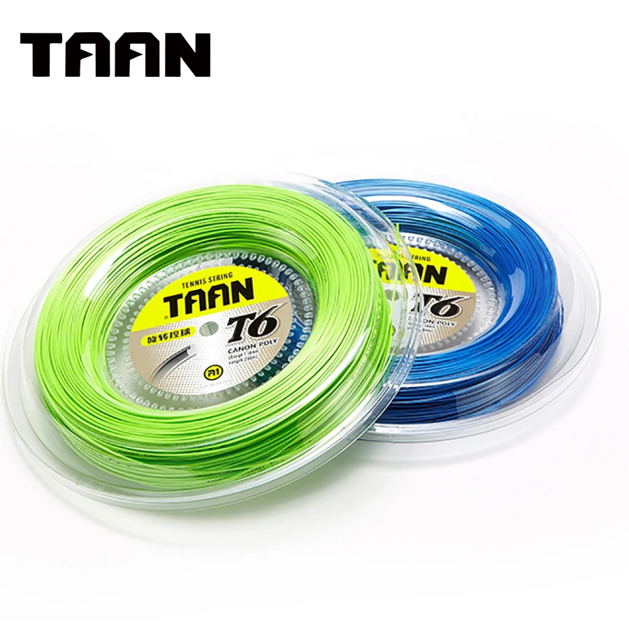TAAN T6 Tennis Racket String 200m Reel Strings 1.18mm Blue Green Accessories for Sport Trainer |