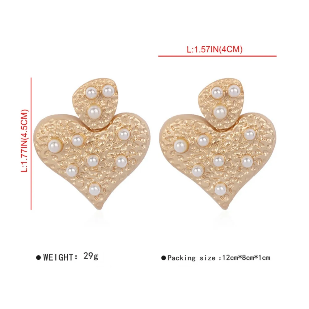 2019 новый роскошный классический кристалл сердце Имитация Жемчуга Серьги