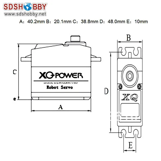 XQ Power 14 5 кг/56 г Цифровой робот-серводвигатель фотомагнитный/Алюминиевый чехол |