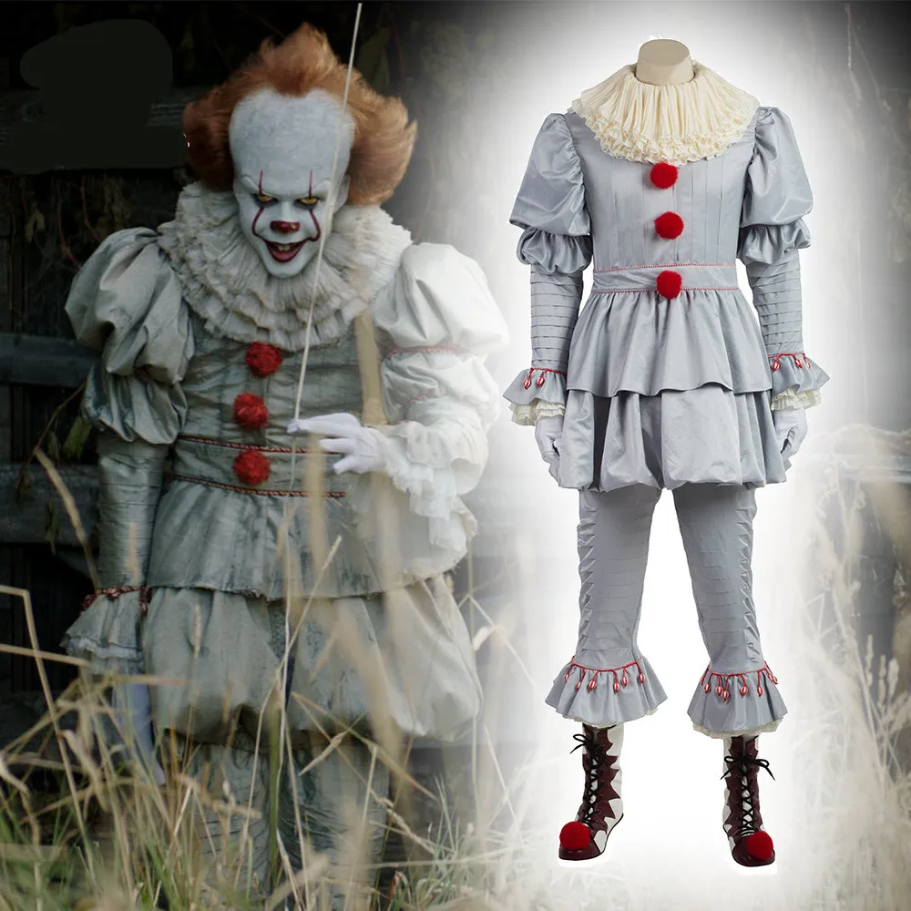 Маска Стивена Кинга это Pennywise ужас клоун Джокер маска клоуна Хэллоуин косплей