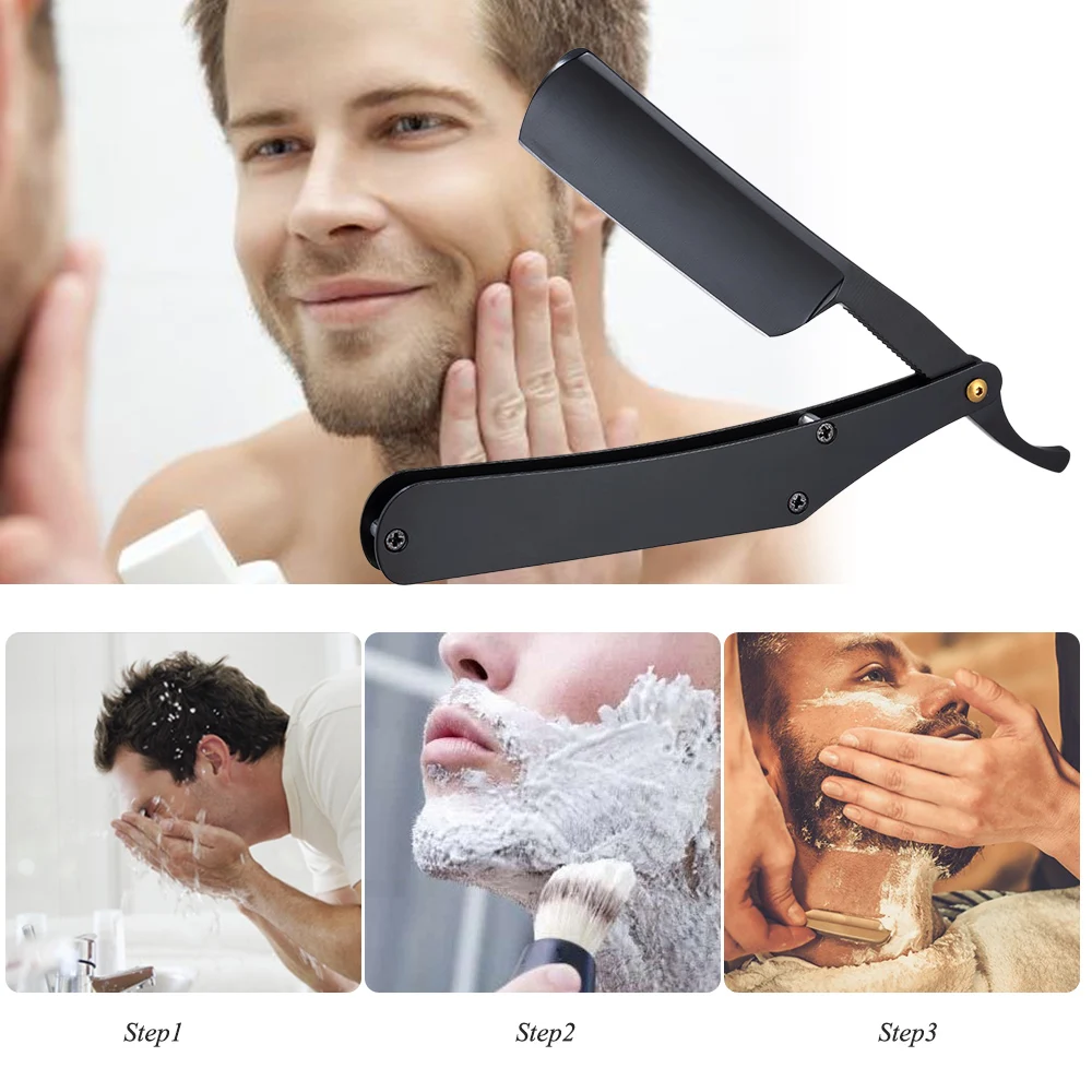 Бритва Парикмахерская с прямым краем складной нож для бритья бритва из