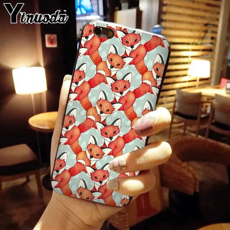 Yinuoda милый чехол для телефона из мягкого силикона черного цвета с изображением