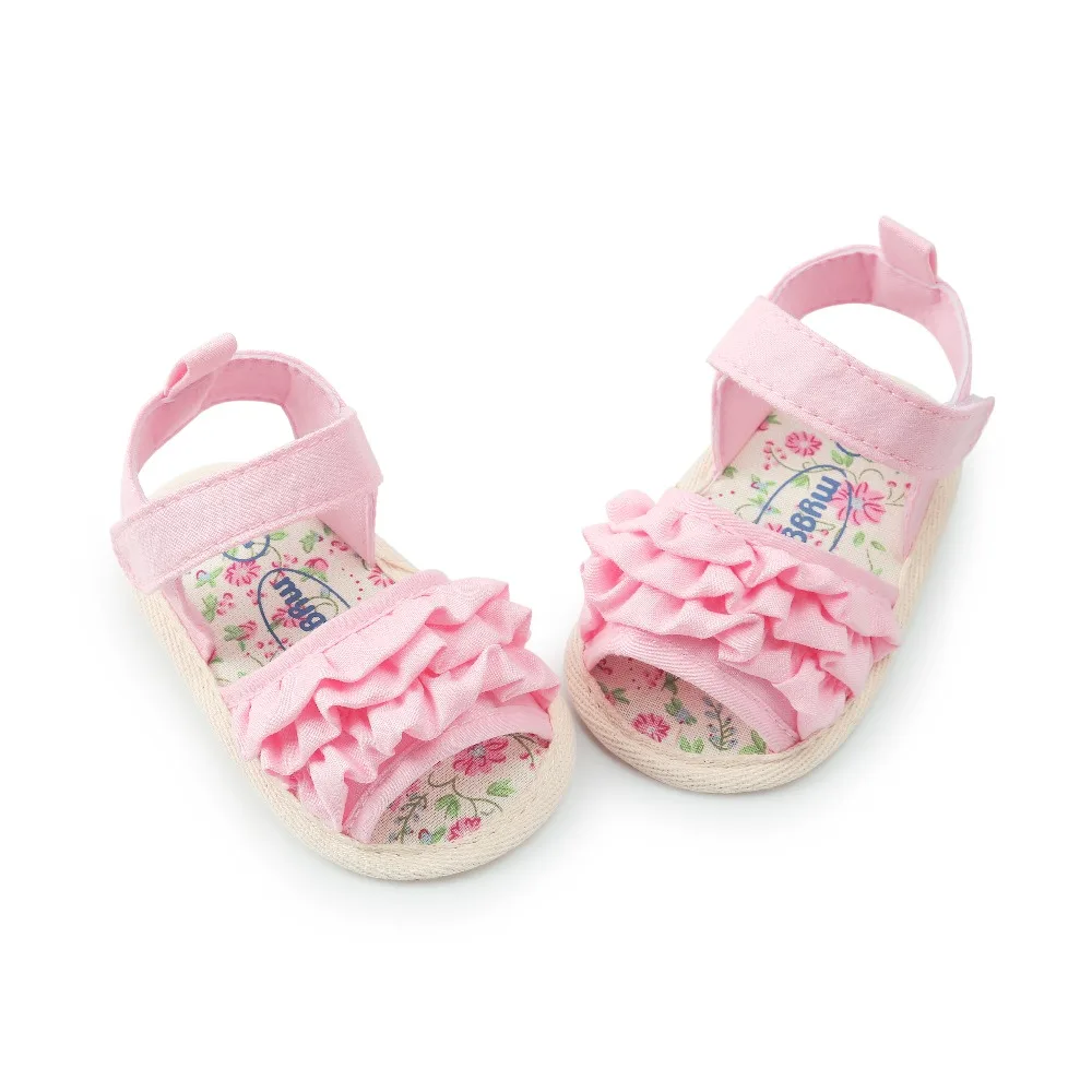 

Summer Girl Sandals Newborn Baby Shoes 0-18M Lace Cute Princess Shoes Breathable Cotton Baby Sandals Prewalker