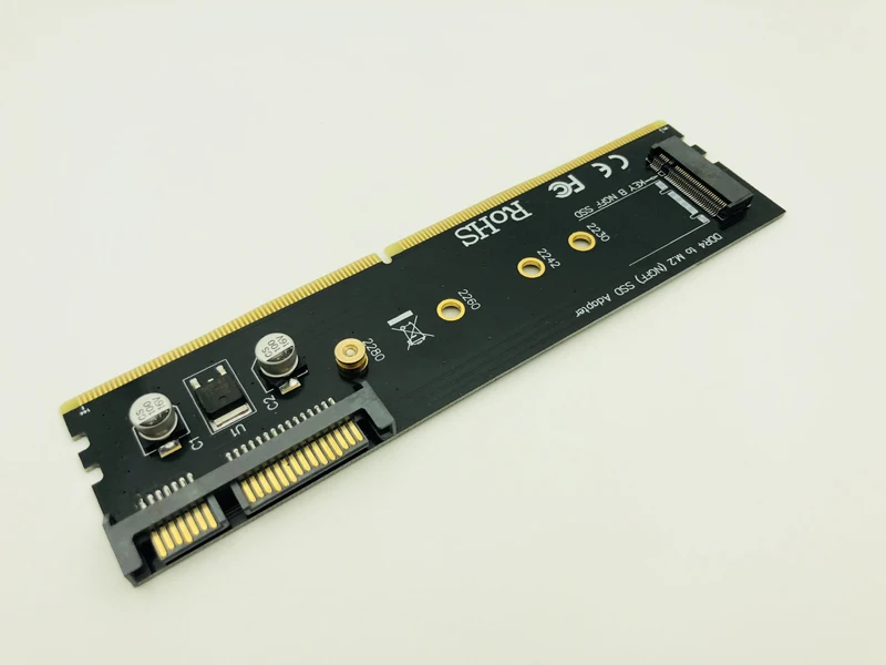 Переходник DDR4 на M.2 SATA адаптер памяти DIMM NGFF SSD B Key 15Pin Power 7pin порт материнскую плату