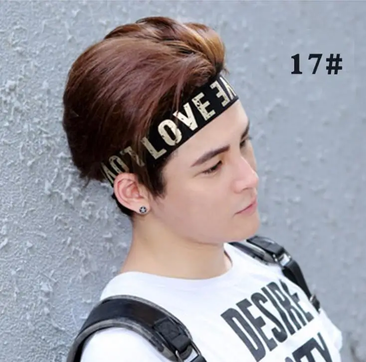 Модная эластичная спортивная повязка для волос с надписью унисекс Женский или