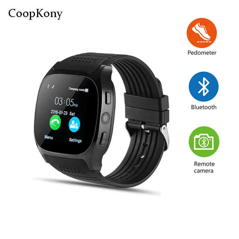 Умные часы Coopkony Bluetooth умные с поддержкой sim карты TF 2G камера для телефона