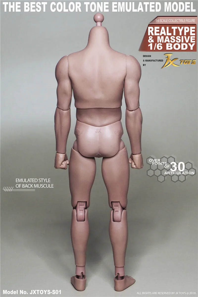 JXtoys S01 1/6 30 суставов мужского тела Азиатский мышц для детей возрастом от 12 дюймов