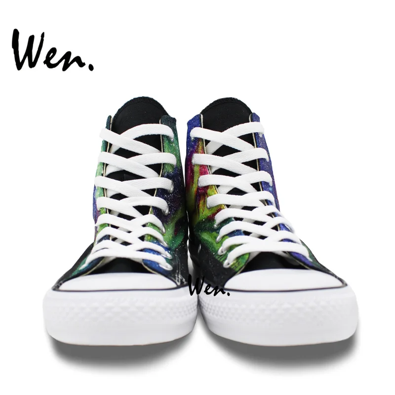 Вэнь дизайн с ручной росписью обуви оригинальные красочные мужские женские