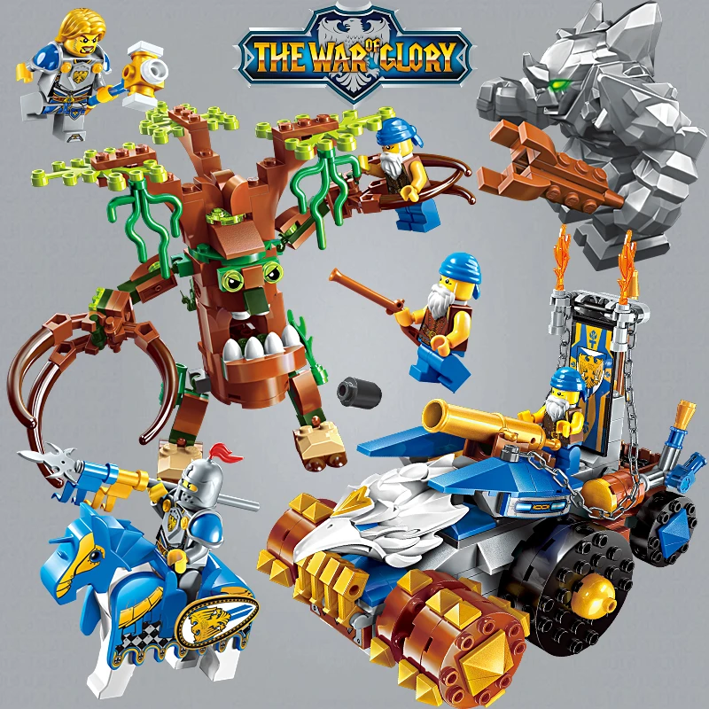 Обучающие строительные блоки Enlighten Glory War игрушки для детей подарок замок рыцарь