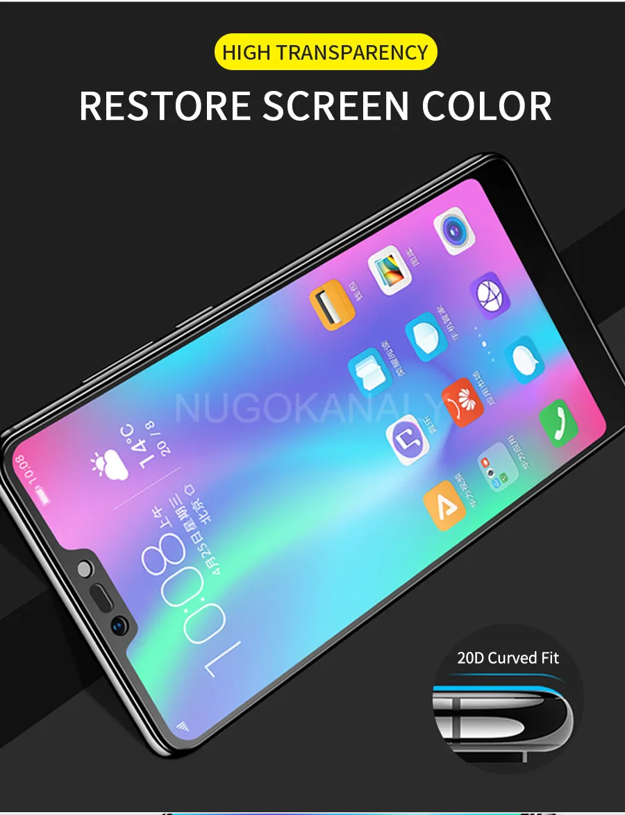 20D Полный Клей закаленное стекло протектор экрана для huawei mate 20 P30 P20 Pro Lite Полное покрытие защитная пленка