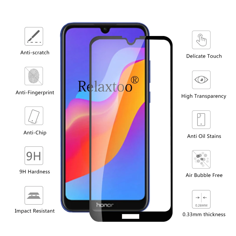 Защитное стекло для Huawei Honor 8A закаленное защитная пленка экрана 6 09 Защитная