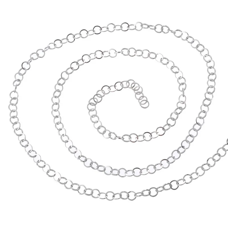 Перекрестная цепочка ожерелье LASPERAL 2 м из нержавеющей стали для мужчин и женщин