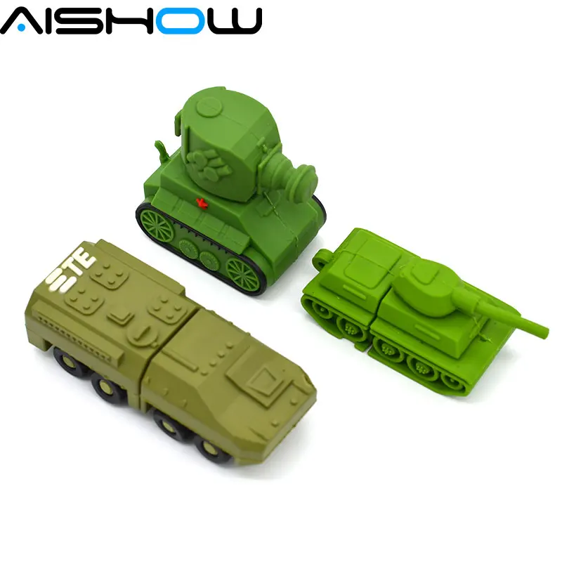 Лидер продаж зеленая мини танки u диск флеш USB 2 0 флэш pendrive memory stick