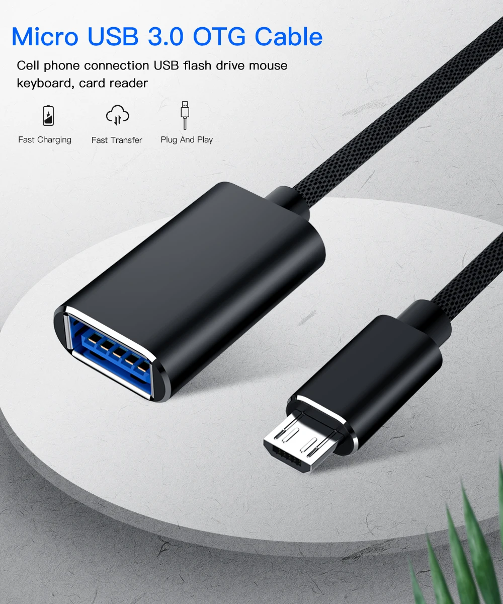 Micro USB мужчина к USB 3,0 Женский металлический кабель-конвертер OTG Кабель-адаптер для samsung huawei U диск мышь USB3.0 Micro USB к OTG