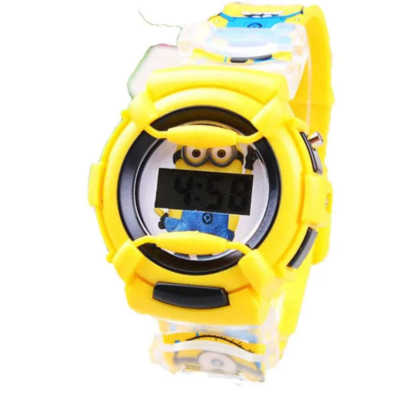 Миньон дети смотрят 3D мультфильм часы Гадкий я милые цифровые Montre Enfant Relojes para