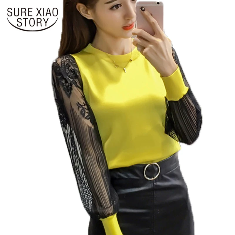 2020 Новое поступление модные женские свитера кружевные Лоскутные Повседневные