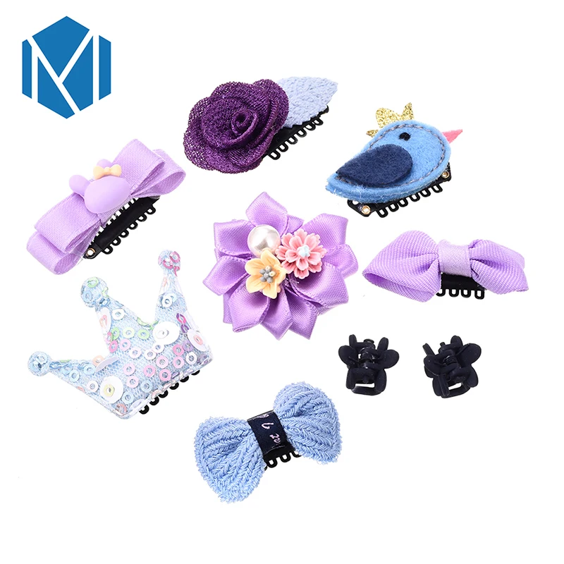 9pcs NewBaby Girls Bow Hair Clips Set Gift Headwear Safety Crown Barrettes Flower Kids Accessories barrette cheveux fille | Аксессуары