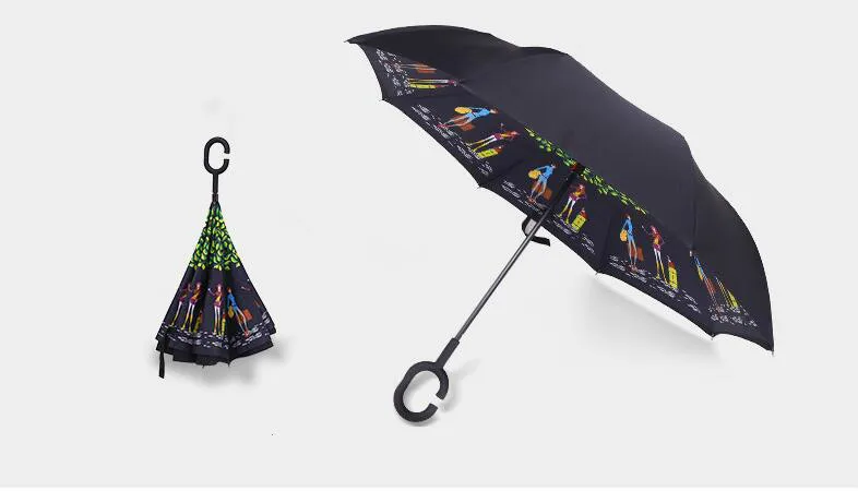 Double-deck C-type reverse umbrella without holding automobile free shipping | Дом и сад
