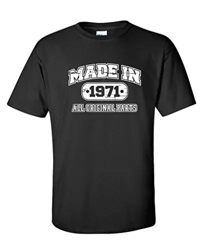 2017 Новый Забавный Мода 46-й День Рождения T Shirt Made In 1971 винтаж Новинка Идея Подарка