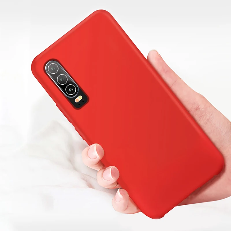 Оригинальный жидкий чехол FCOWB для huawei p30 pro силиконовый мягкий детской кожи lite |