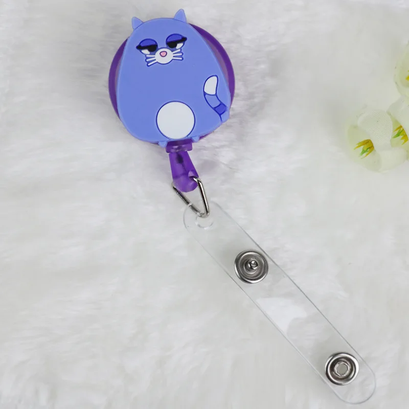 10pcs/set Stationery Card Holder Telescopic Badge Reel Clip Character Design ID With Belt Office | Канцтовары для офиса и дома